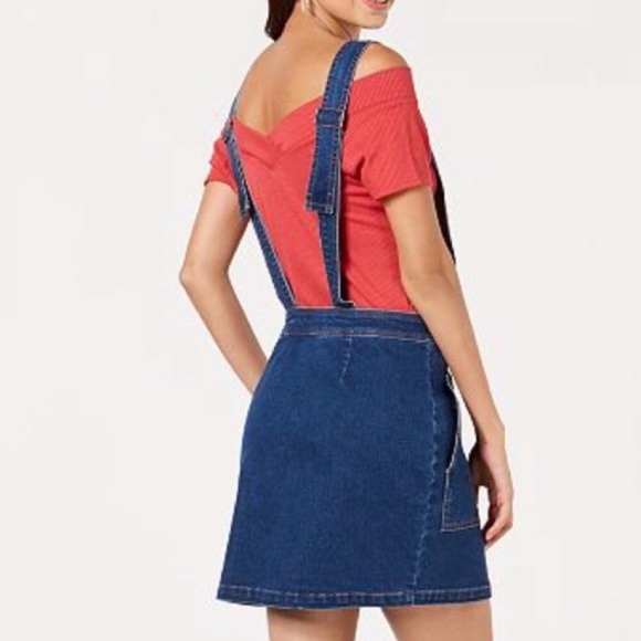 Tinseltown Dresses & Skirts - NWT Tinseltown Denim Skirt Overall Mini Dress